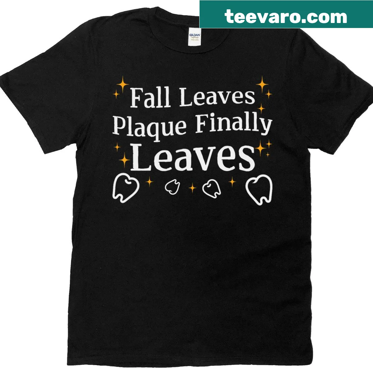 Funny dental hygienist T-shirt with playful design — on a men's t-shirt