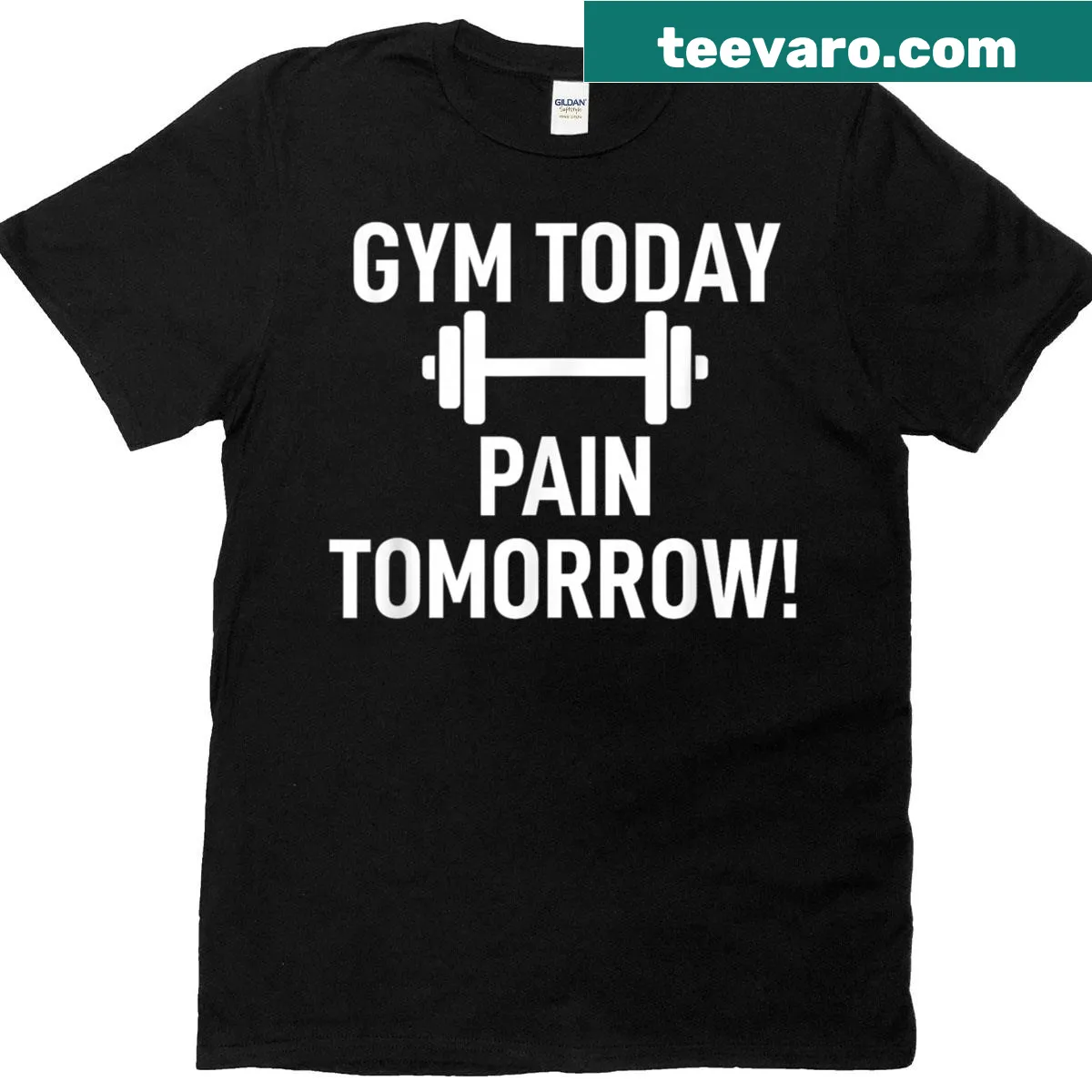 Humorous fitness tee with motivational gym quote for beginners — on a men's t-shirt