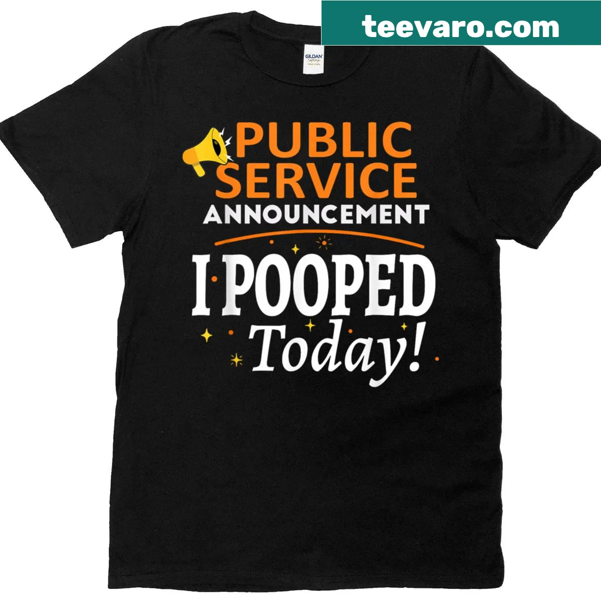 Funny T-shirt with the phrase 'I Pooped Today' — on a men's t-shirt