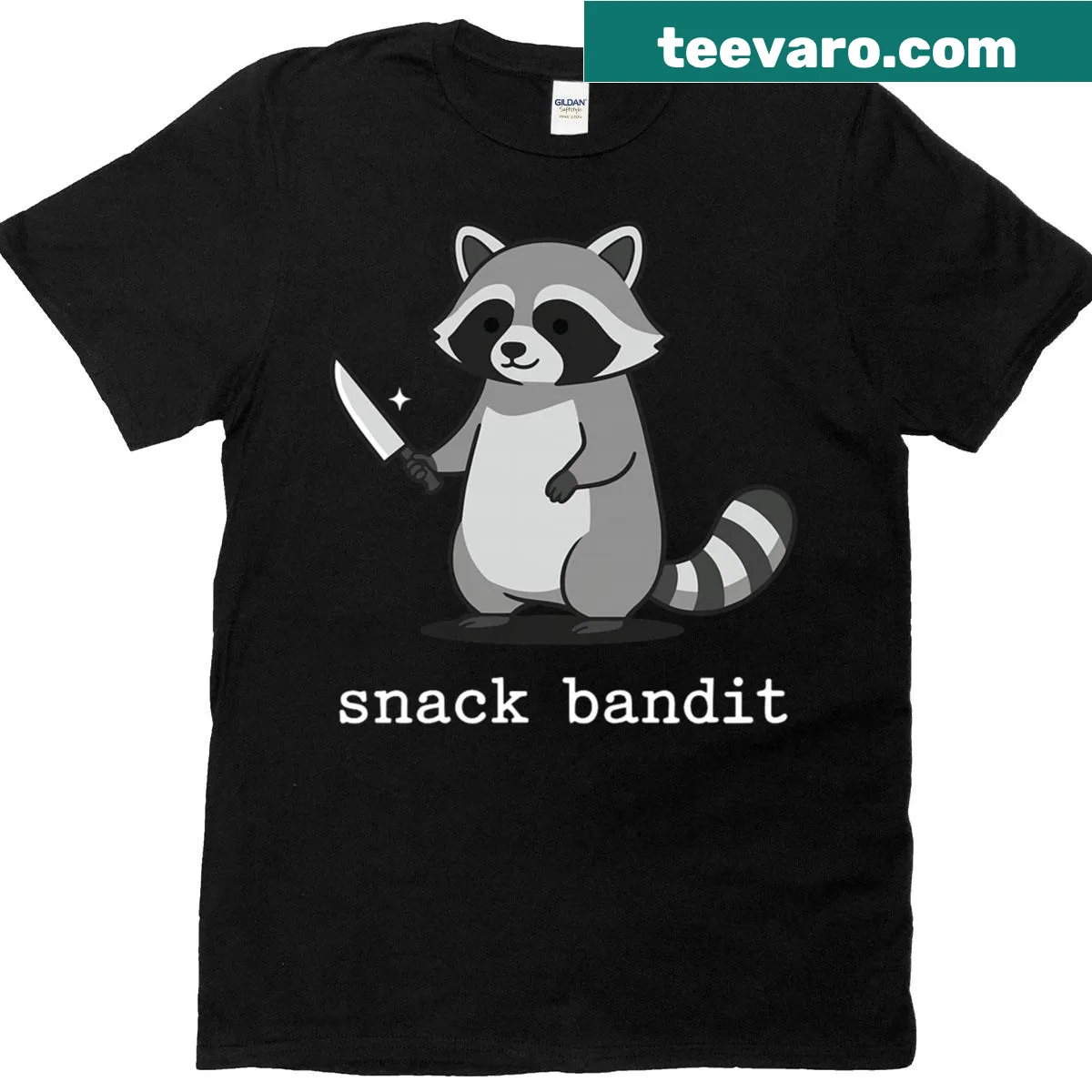 Cartoon raccoon illustration on a humorous T-shirt — on a men's t-shirt