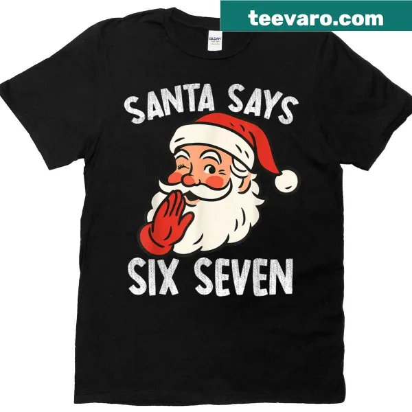 Funny Santa meme Christmas t-shirt for boys