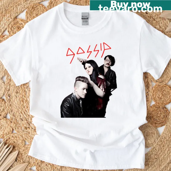 Illustrative Gossip Band t-shirt featuring a fun music-themed graphic