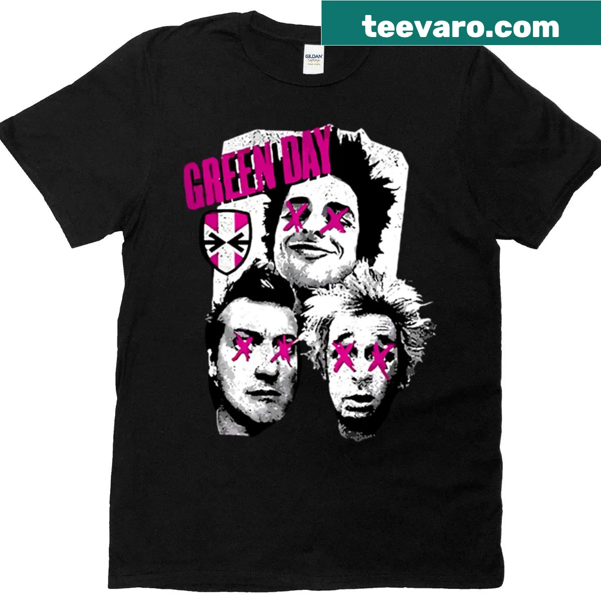 Retro Green Day Music Vol 10 T-shirt design. — on a men's t-shirt