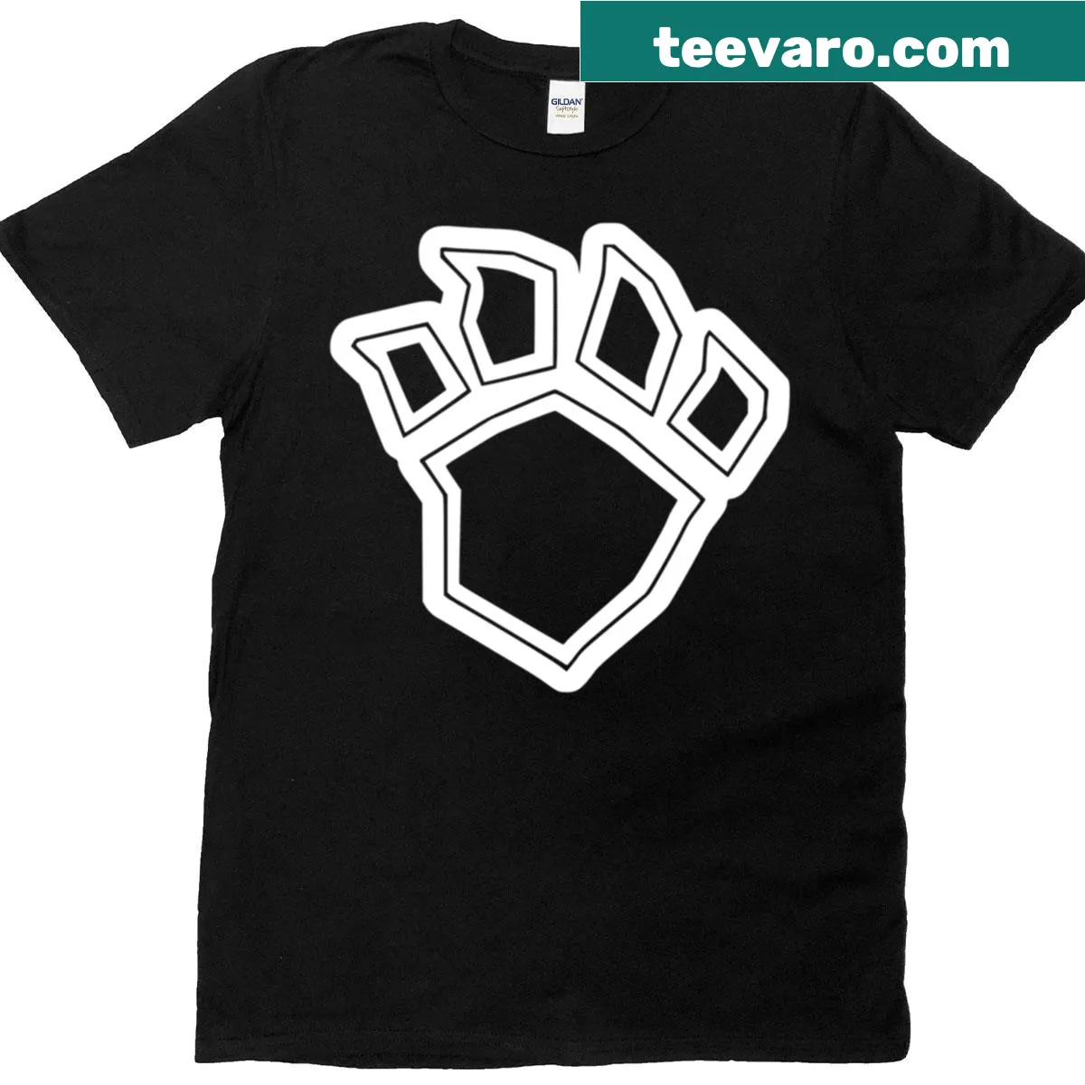 Greyhoundz band T-shirt featuring high-definition logo — on a men's t-shirt
