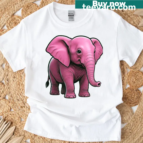 Cute elephant illustration t-shirt