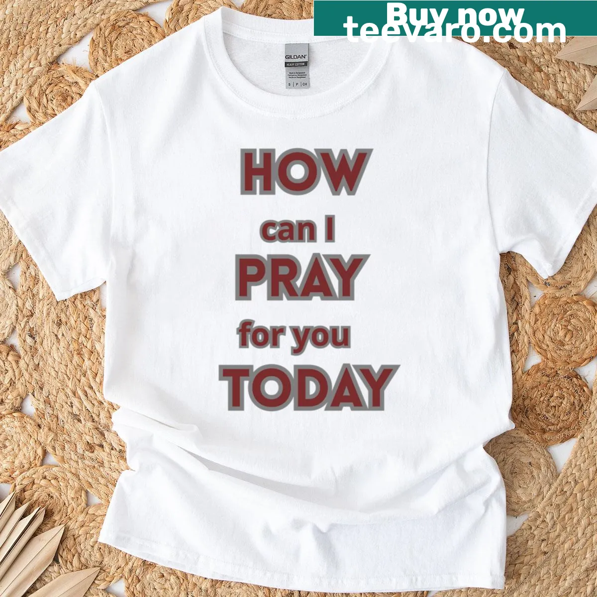 Inspirational shirt with the phrase about prayer for others — on a men's t-shirt