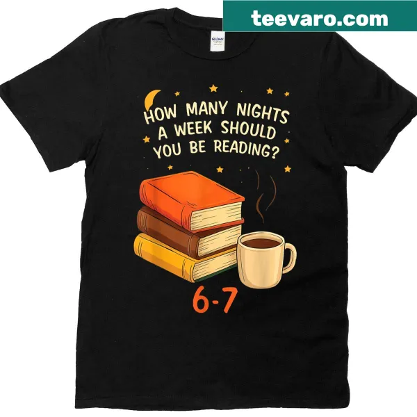 Humorous shirt questioning reading frequency for teachers