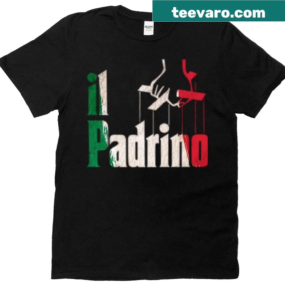 The Godfather themed t-shirt honoring classic cinema. — on a men's t-shirt
