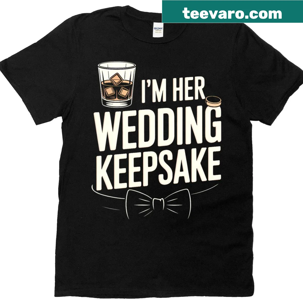 Funny retro wedding keepsake husband T-shirt — on a men's t-shirt