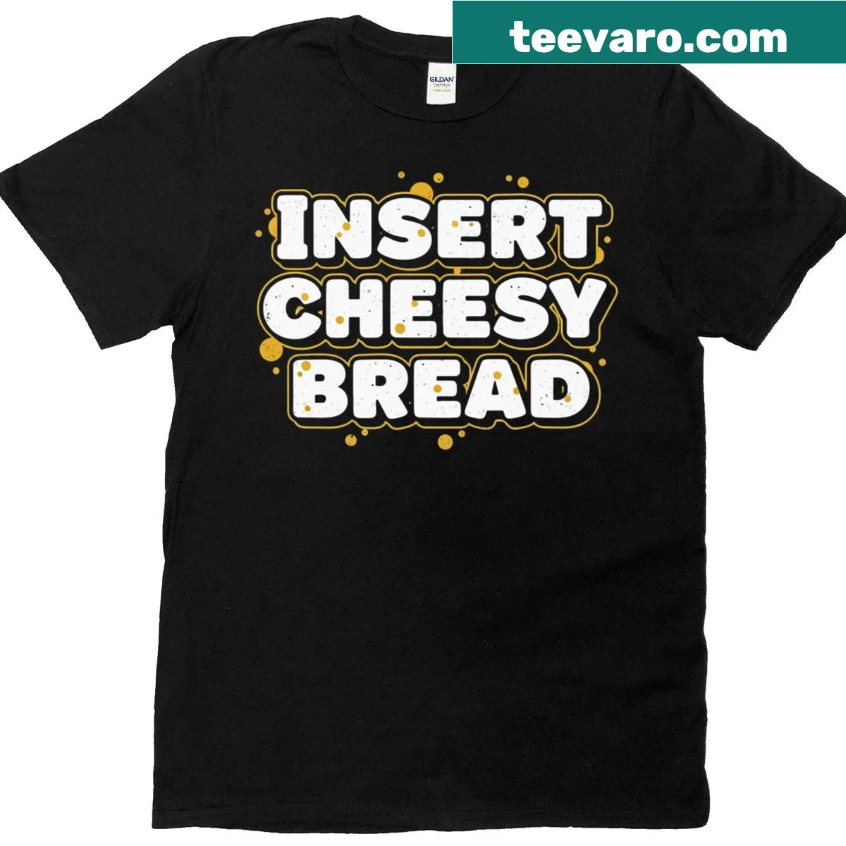 Funny T-shirt featuring humorous cheese lover typography — on a men's t-shirt