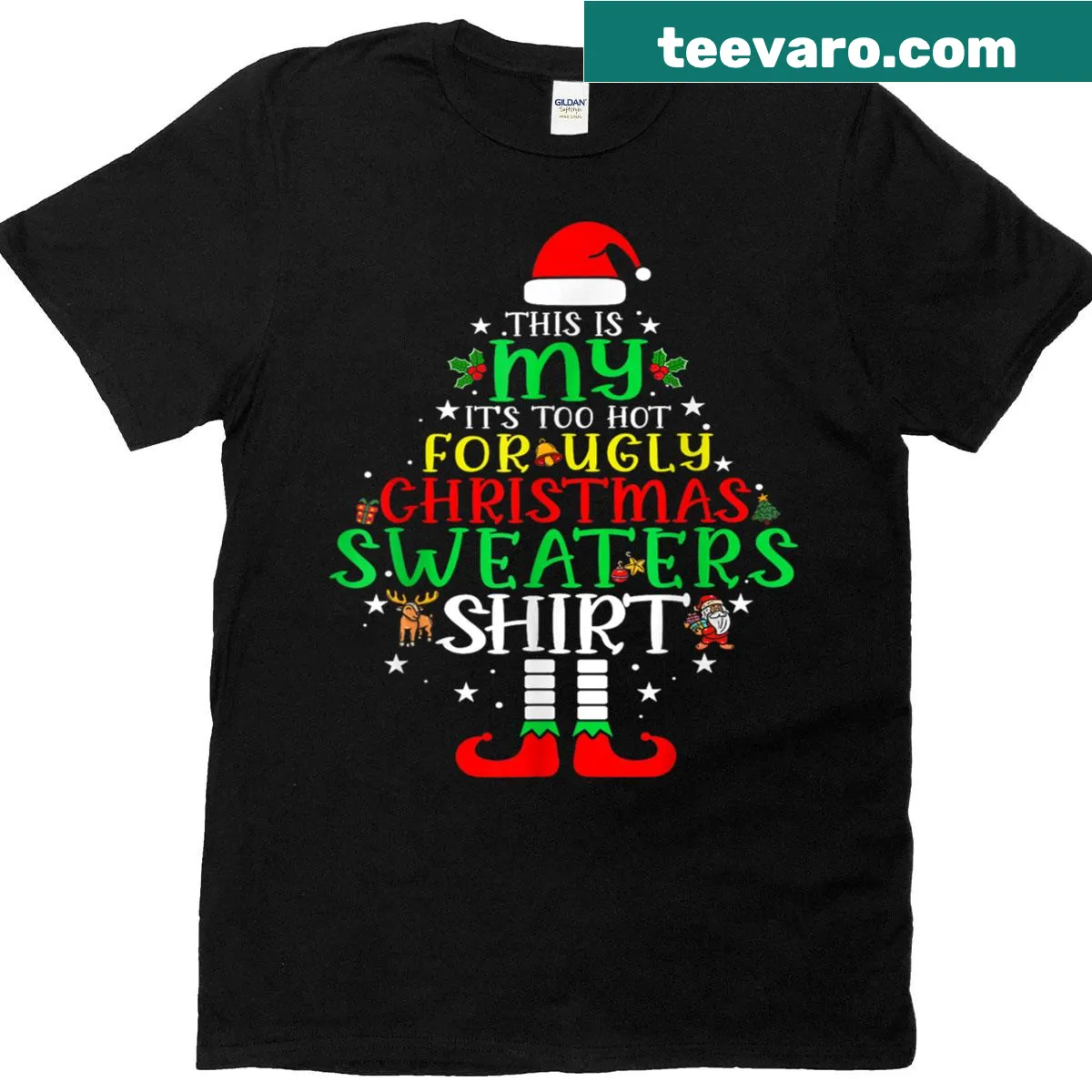 Funny T-shirt about hot weather and Christmas — on a men's t-shirt