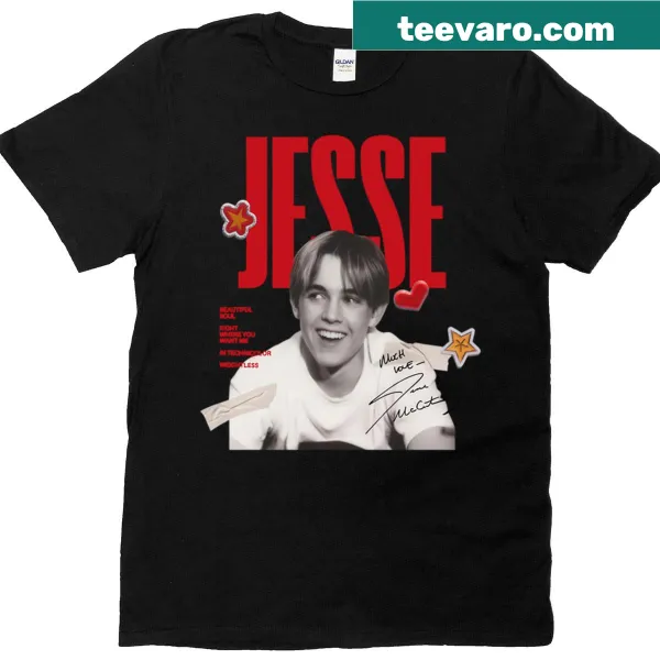 Jesse McCartney tribute t-shirt with simple design