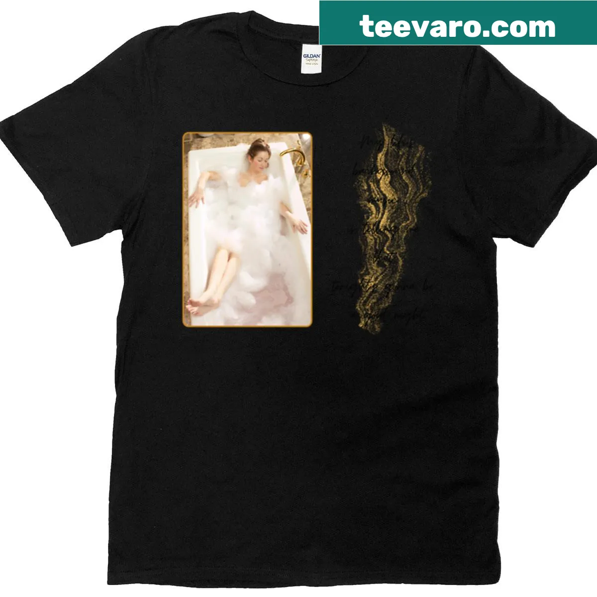 T-shirt with the phrase 'Life's Background Music - Good Night' — on a men's t-shirt