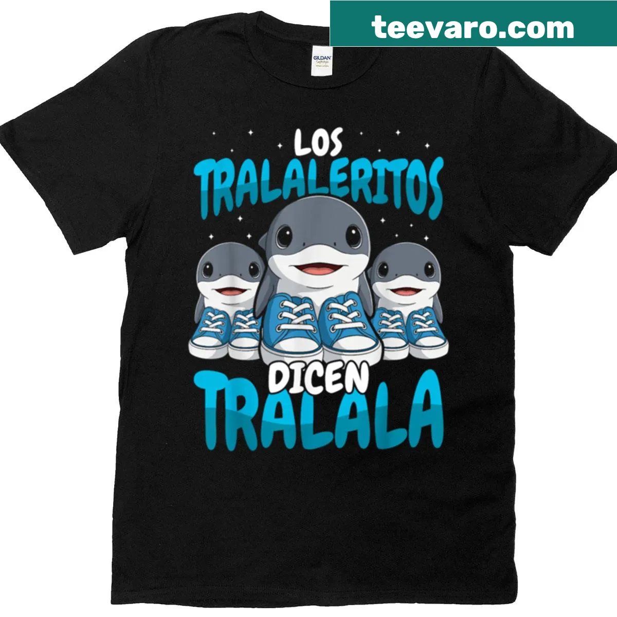 Funny kids shirt with the phrase 'Los Tralaleritos Dicen Tralala'. — on a men's t-shirt