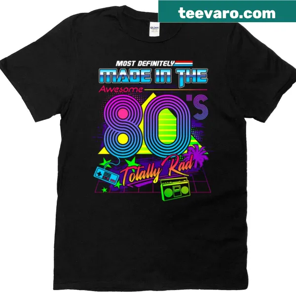 Vintage style t-shirt celebrating the 1980s era