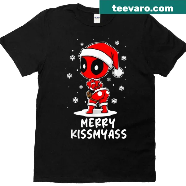 Funny Christmas t-shirt with Santa hat and humorous text