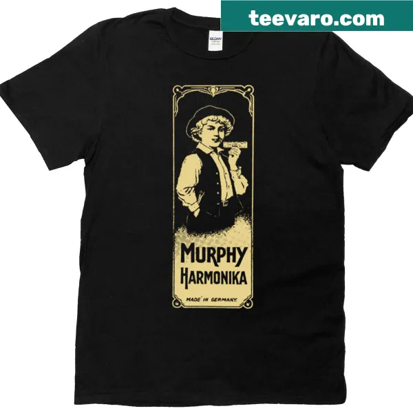 Vintage Cheers sign with a harmonica illustration on a t-shirt