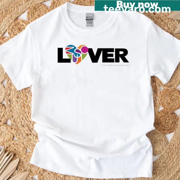 Heart T-shirt featuring musical notes for music lovers