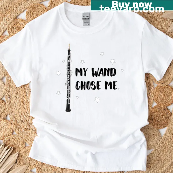 Oboe T-shirt with 'My Wand Chose Me' text design