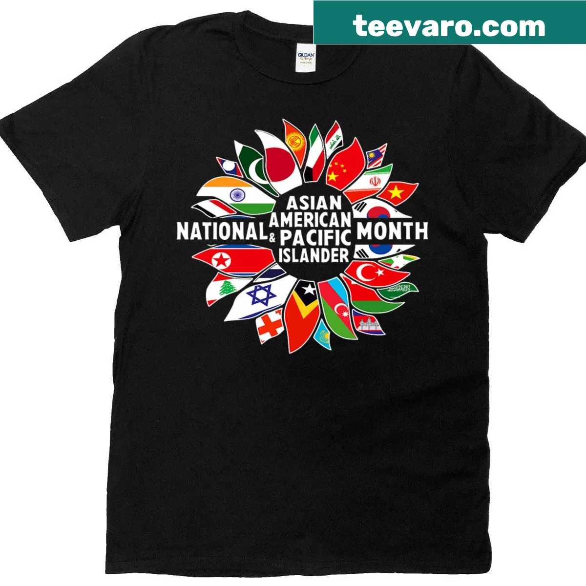National Asian American And Pacific Islander Heritage Month T-shirt with cultural graphic — on a men's t-shirt