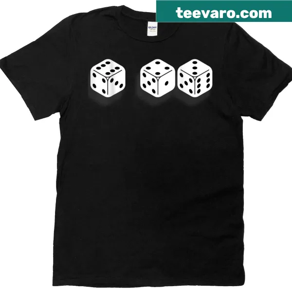 Funny casino gamer tee with 'Feelin Lucky' and dice design