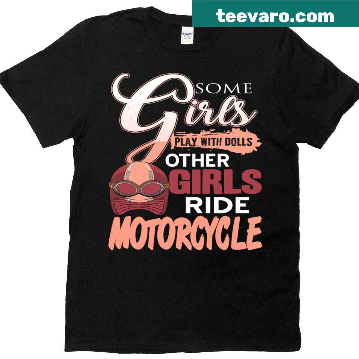 Empowering motorcycle-themed t-shirt with bold text — on a men's t-shirt