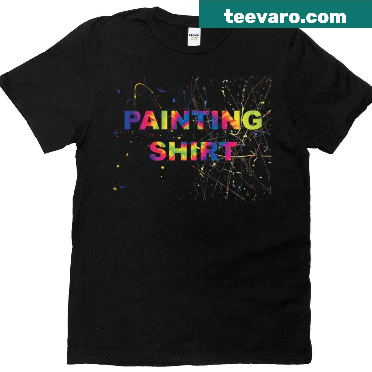 Illustrative shirt celebrating the art of painting — on a men's t-shirt