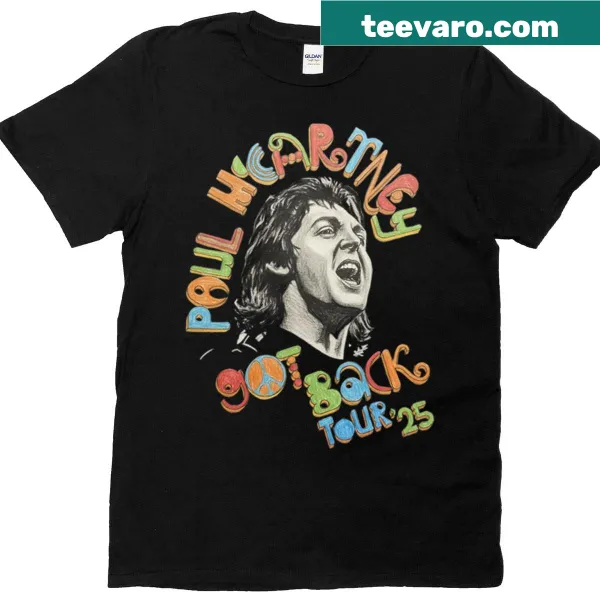 Paul McCartney Got Back Tour 2025 graphic shirt