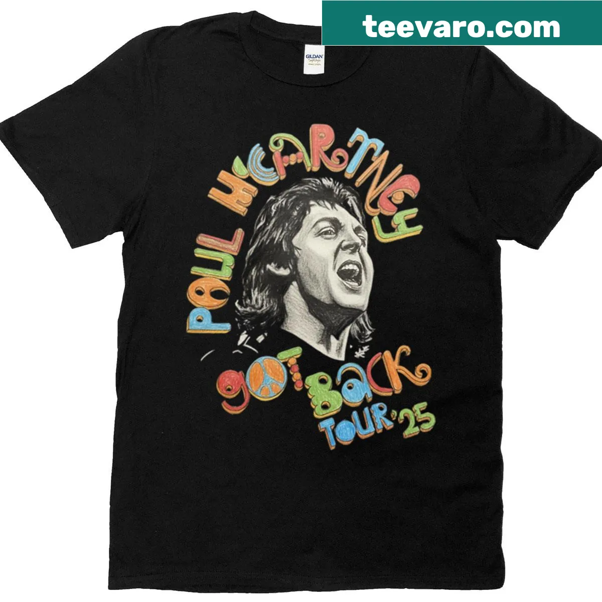 Paul McCartney Got Back Tour 2025 graphic shirt — on a men's t-shirt