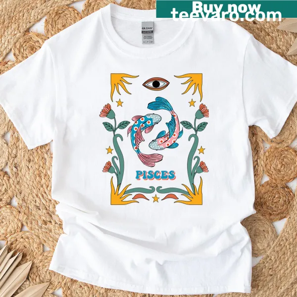 Pisces Zodiac Sign T-shirt with a stylish graphic