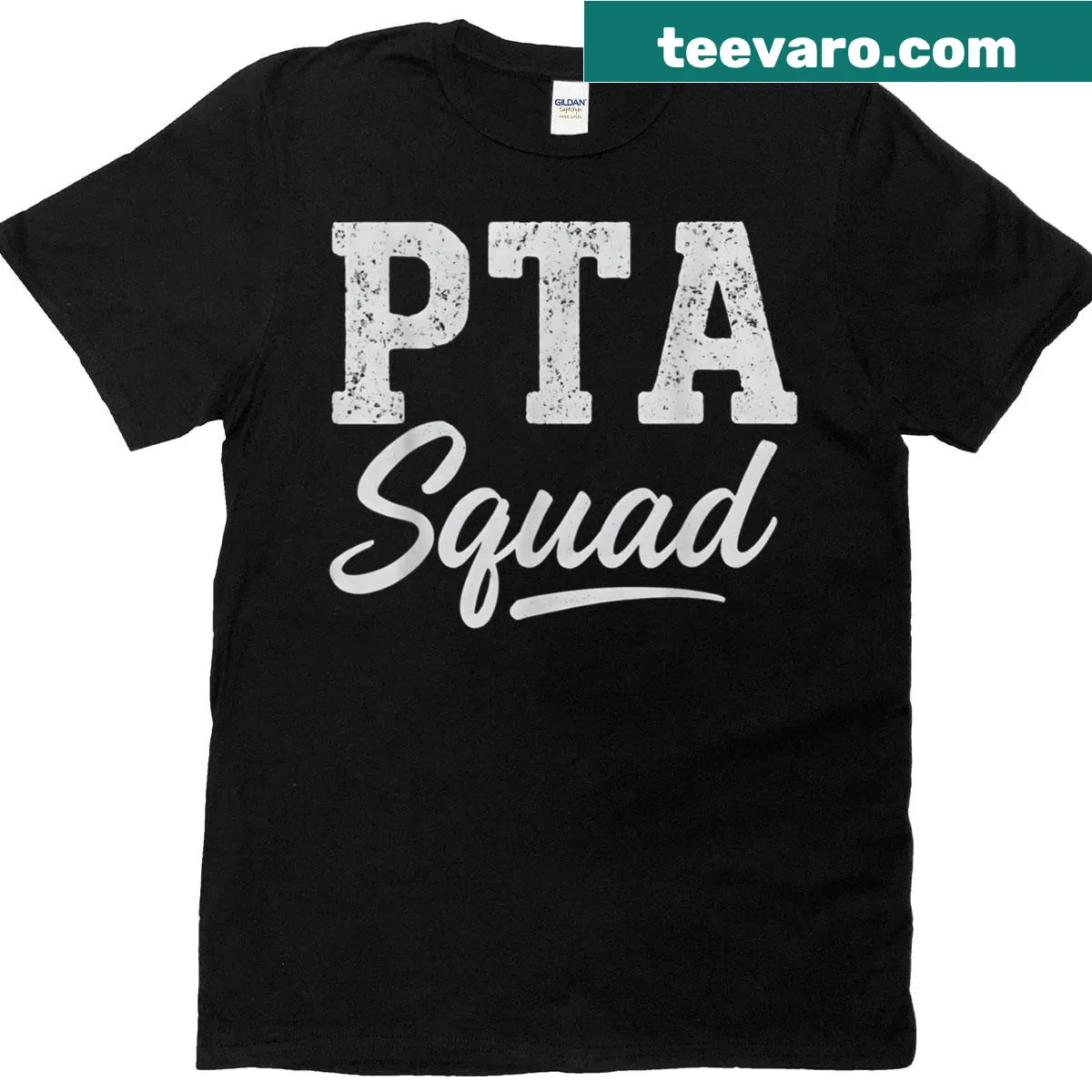 PTA Squad t-shirt with supportive educational message — on a men's t-shirt