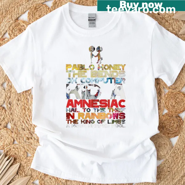 Vintage Radio Head t-shirt featuring a retro band graphic