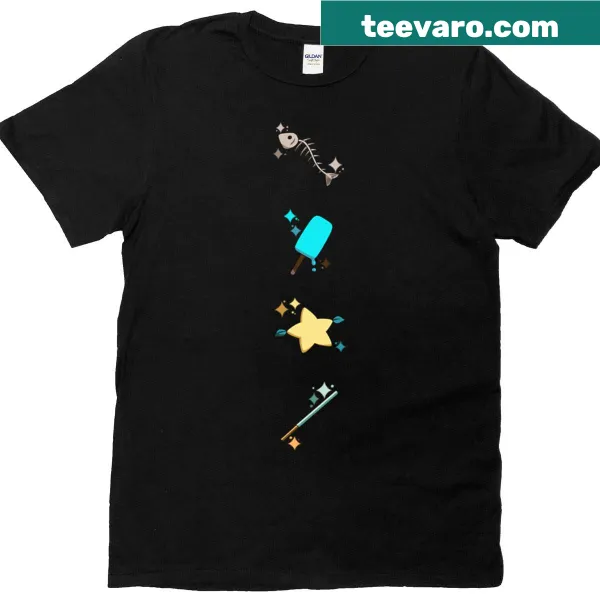 Playful t-shirt with graphics of fun refreshing beverages