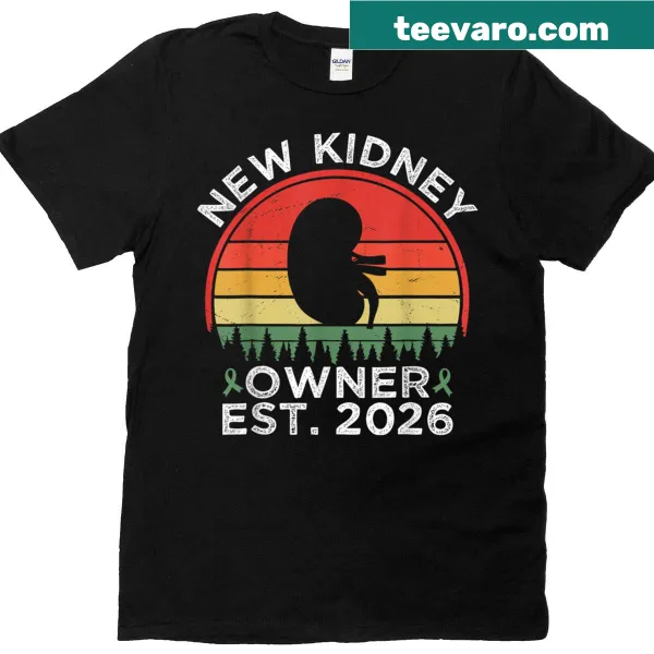 T-shirt celebrating kidney transplant with retro typography