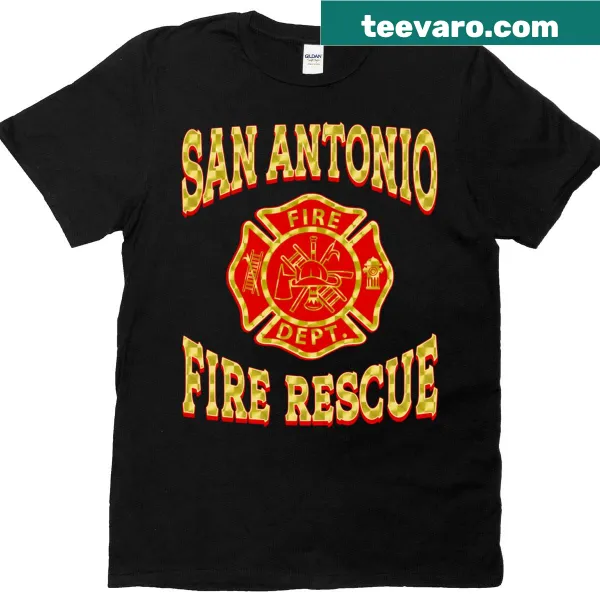 Vintage San Antonio Fire Department flag t-shirt for firefighters