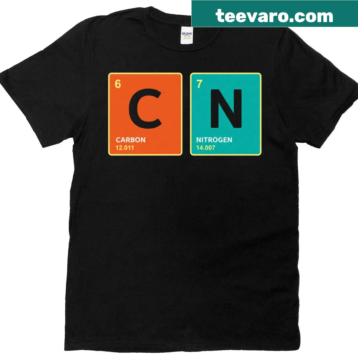 Funny science teacher t-shirt with vintage periodic table design — on a men's t-shirt