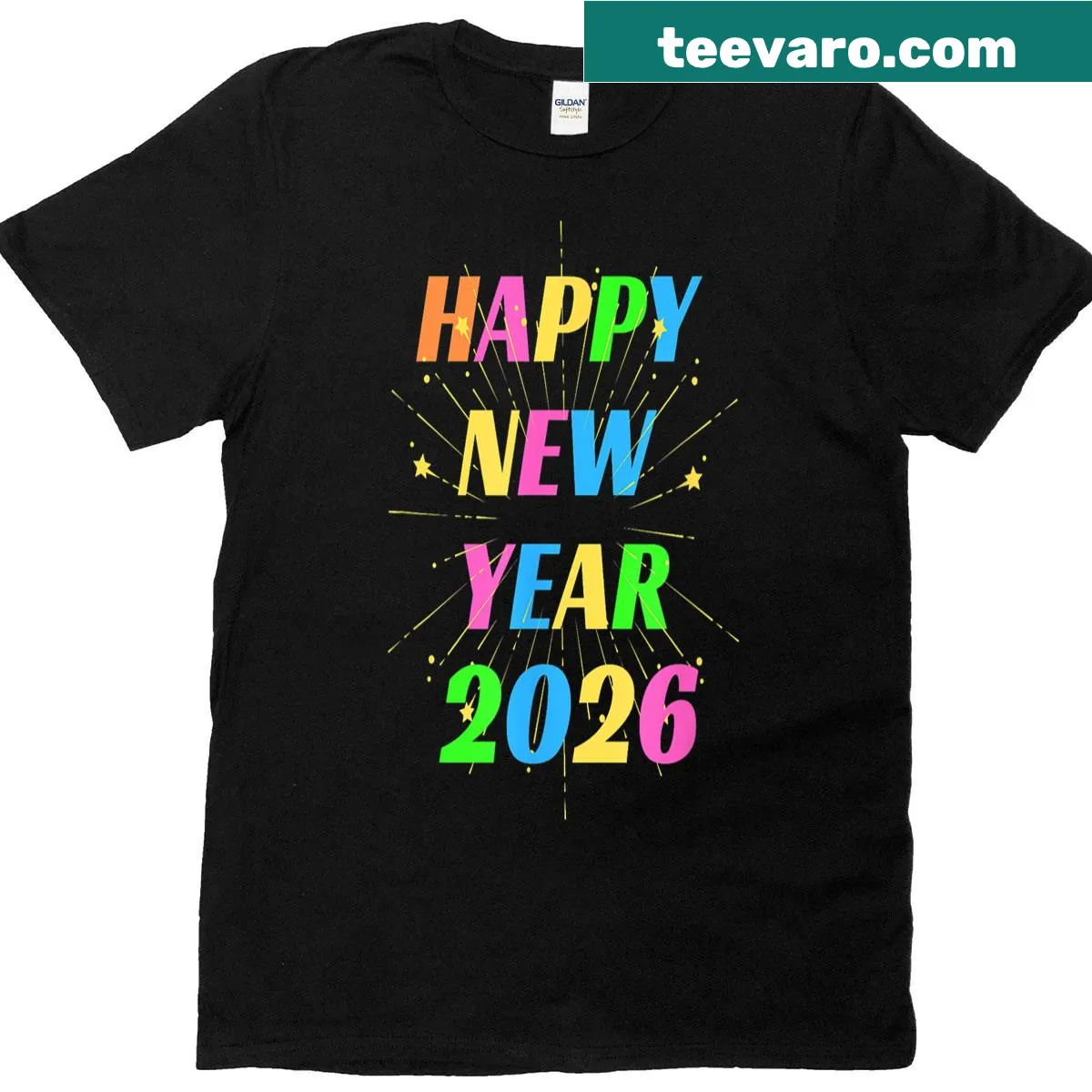Motivational 'Rise And Shine 2026' graphic t-shirt — on a men's t-shirt