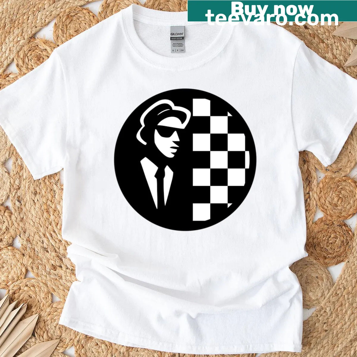 Rude Boy shirt featuring bold typography in a playful design — on a men's t-shirt