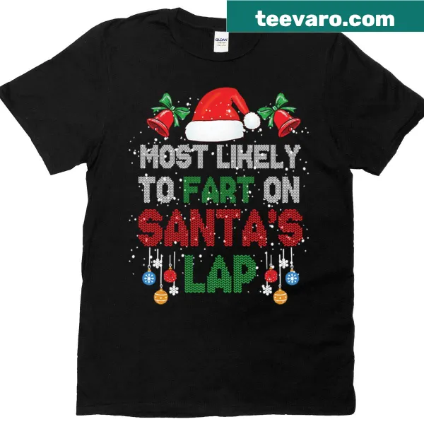 Christmas t-shirt with Santa's playful design