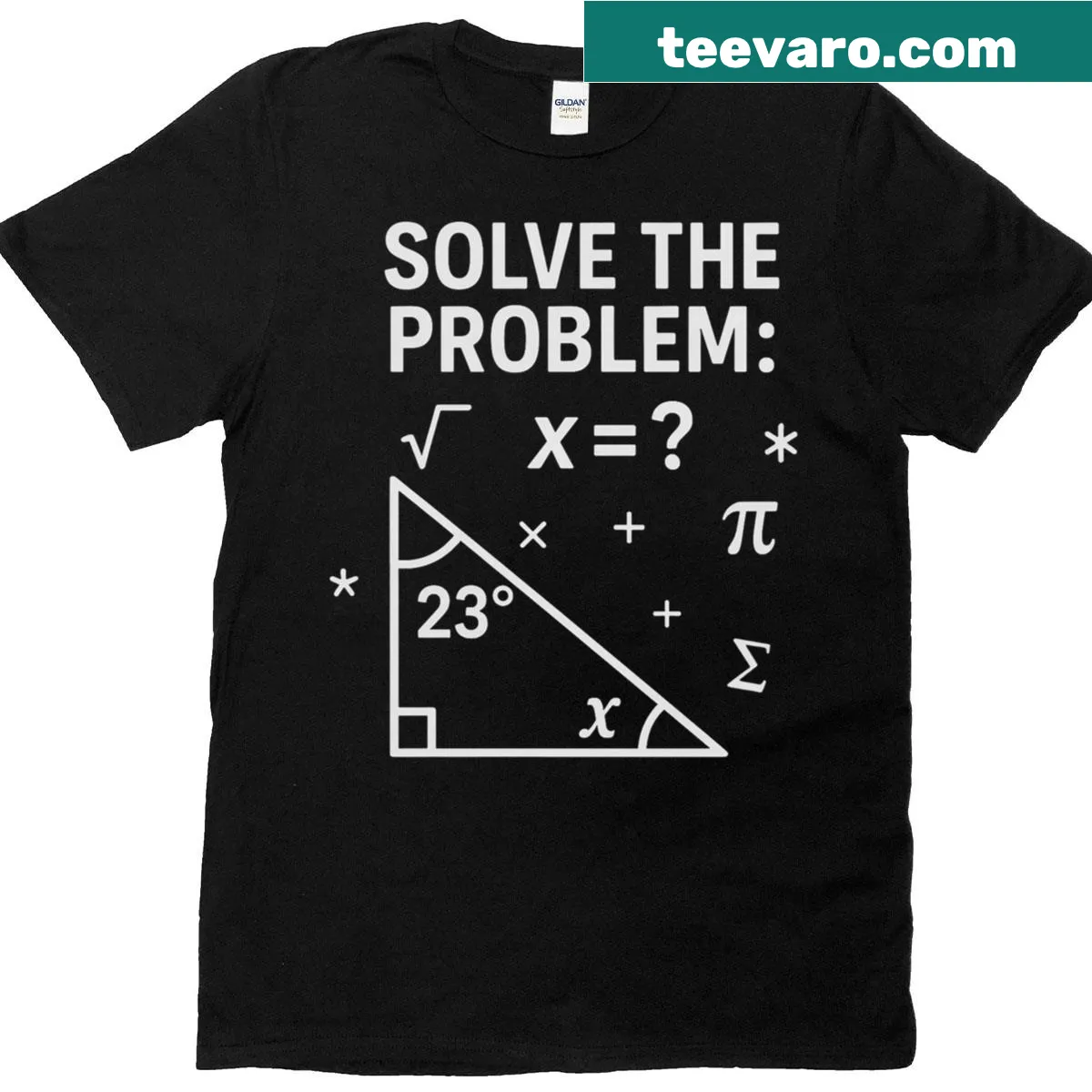 Funny math teacher t-shirt with meme humor — on a men's t-shirt