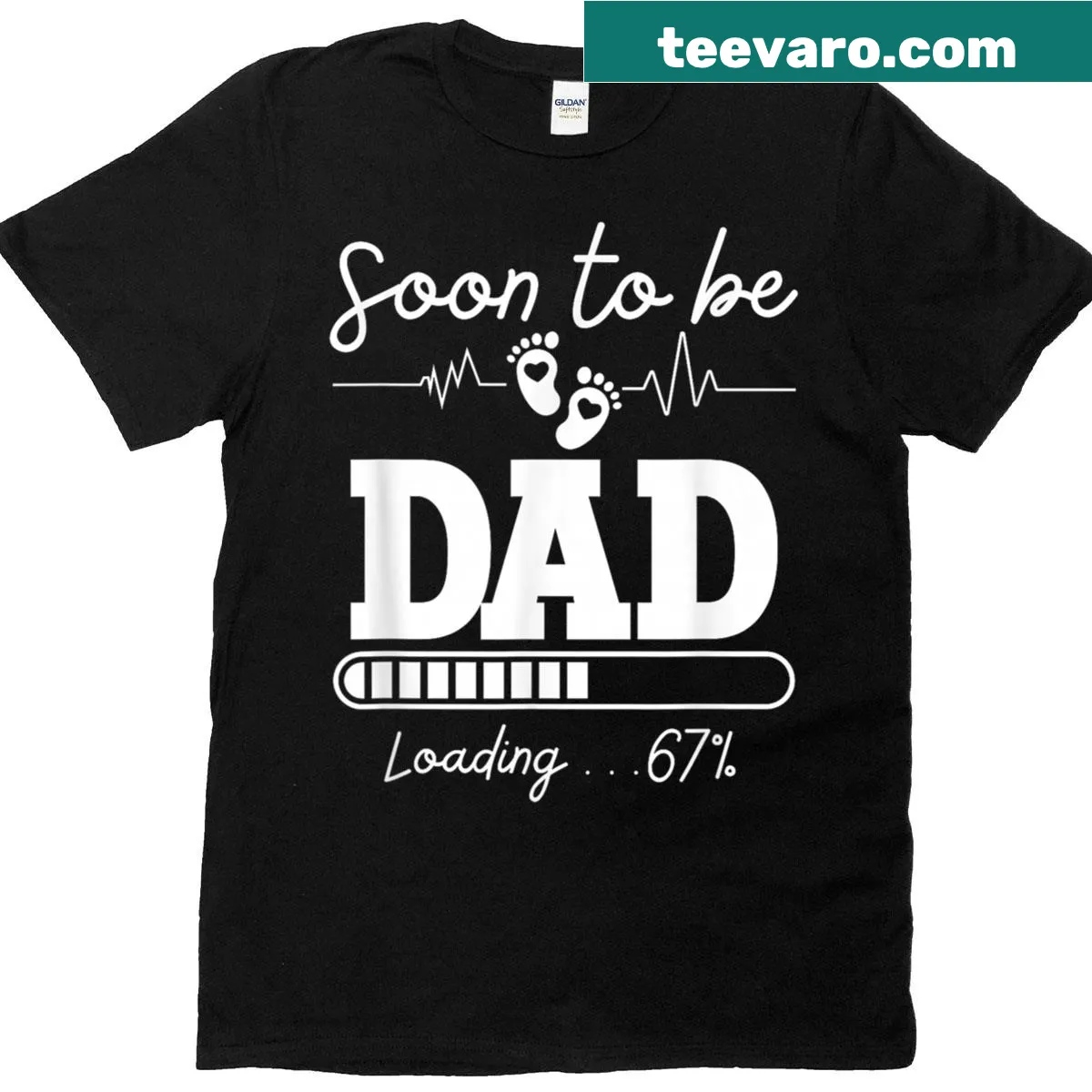 Soon-to-be dad 2026 loading t-shirt for pregnancy announcement — on a men's t-shirt