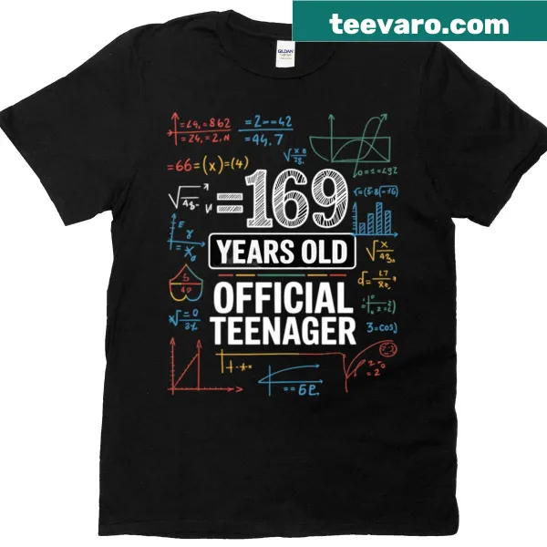 Math-themed T-shirt celebrating a 13th birthday