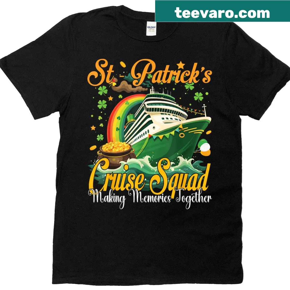 Funny family matching St. Patrick's Day t-shirt for 2026 Cruise Squad — on a men's t-shirt