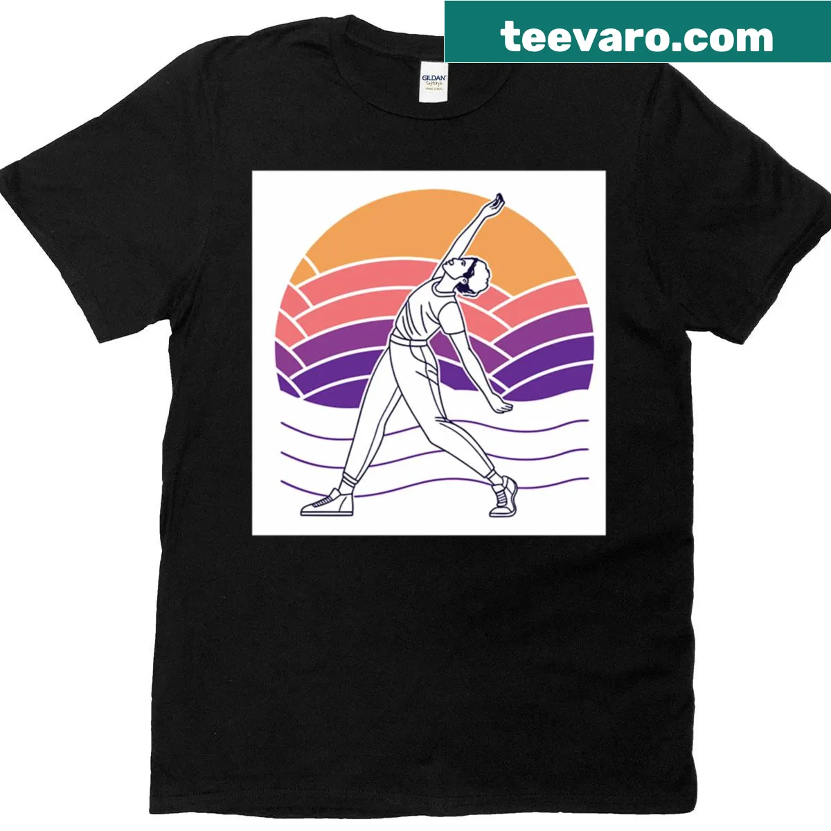 T-shirt featuring a serene design that inspires personal expression — on a men's t-shirt
