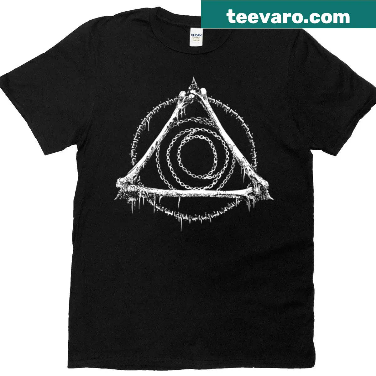 Band t-shirt featuring the HD logo of Temple Of Void for music fans — on a men's t-shirt