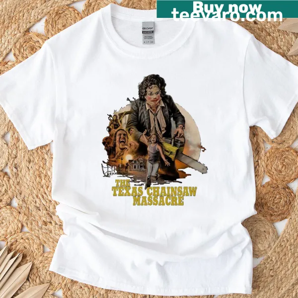 T-shirt featuring iconic imagery from The Texas Chainsaw Massacre 1974