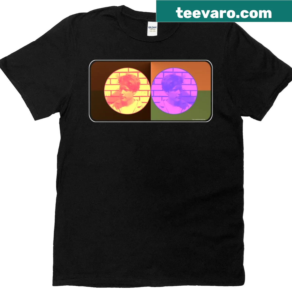 Double profile design T-shirt by Tony Anderson — on a men's t-shirt