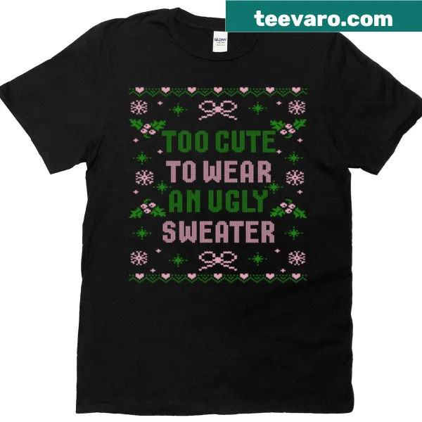 Charming design celebrating the 'ugly Christmas' theme on a T-shirt