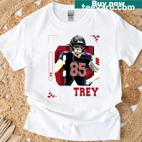 Football player graphic design for Trey Benson t-shirt