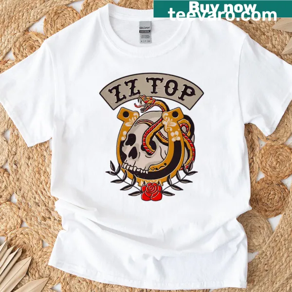 Vintage skeleton playing guitar with musical notes T-shirt